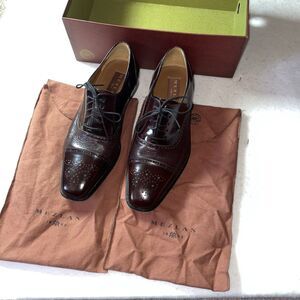 Mezlan Tyson II "12859" Men's Brown Cap Toe Shoe 10.5 W Made In Spain